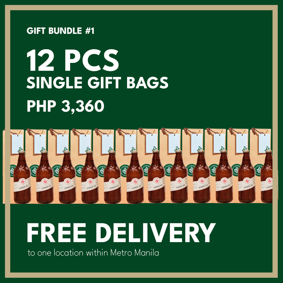 12 PCS - Single Gift Bag of Ginger Ale (600 ML)